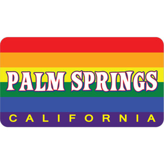 Palm Springs  California   Rainbow Rectangle Sticker