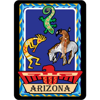Arizona   Southwestern Art Kokopelli Indian Lizard  Sticker