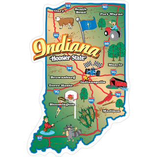 Indiana Map Sticker