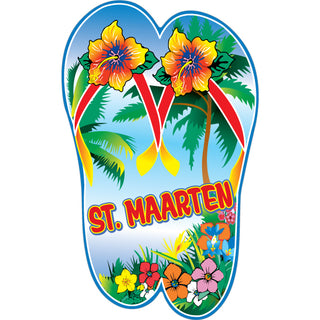 St. Maarten Tropical Flip Flops Sticker