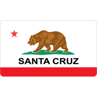 27033 OK4 Santa Cruz on California Flag mini Sticker