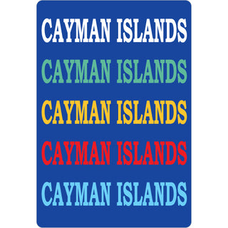 Cayman Islands Repeating Colors Blue BG Sticker