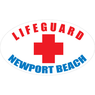 OK4 Newport Beach Lifeguard Oval (45638) Sticker