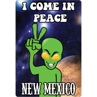 New Mexico   Peace Alien Sticker