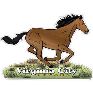 Virginia City Galloping Horse Sticker