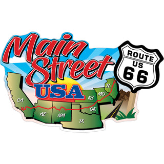 Route 66   Main Street USA Sticker
