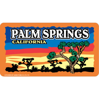 OK4 Palm Springs  CA Desert Sunset Scene (00070) Sticker