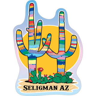 SELIGMAN AZ COLORFUL CACTUS Sticker