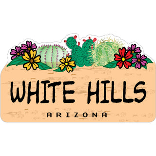 White Hills  AZ Triple Cactus Sticker