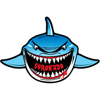 Coronado   Shark Front View Sticker