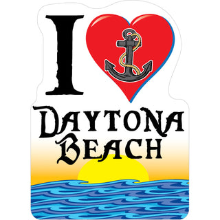 OK4 Daytona Beach I Heart w Anchor Sticker
