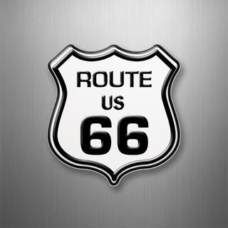 Route 55  Black and White Shield 3D Magnet