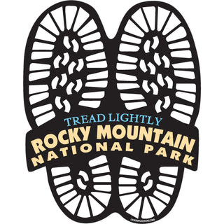 OK4 Rocky Mountain National Park Tread Lightly Boot Prints Sticker