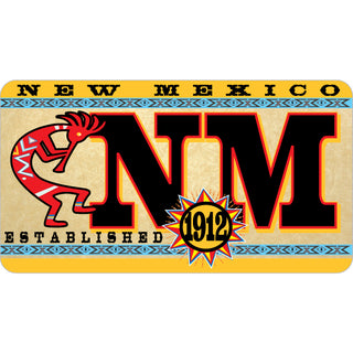 New Mexico   Big Letters Kokopelli Sticker
