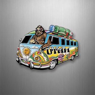 UTAH SASQUATCH HIPPIE BUS VAN 3D Magnet