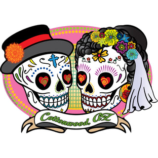 Cottonwood  AZ   Love Is Forever Skulls Sticker