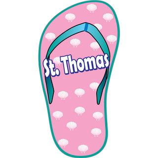 ST THOMAS PINK FLIP FLOP Sticker