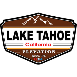 Lake Tahoe BROWN SHIELD Sticker