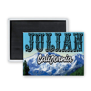 Julian  California   Snowy Mountains Rectangle Badge Magnet