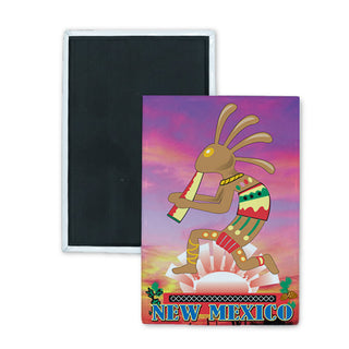 New Mexico   Kokopelli Vertical Rectangle Badge Magnet