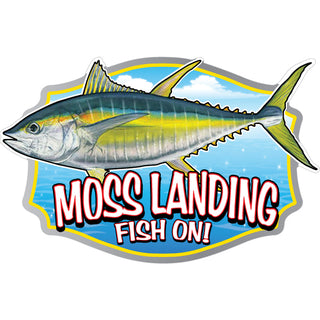 OK4 Moss Landing Fish On! Yellowfin Tuna Large Sticker (00885 00211) Sticker