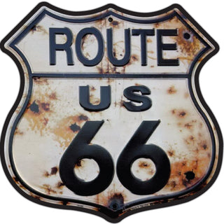 Route 66   Rusty Shield Sticker