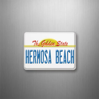 Hermosa Beach   GOLDEN STATE LICENSE PLATE 3D Magnet