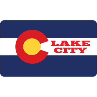 OK4 Lake City on Colorado Flag mini Sticker
