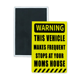 Novelty   Warning I make frequent stops Rectangle Badge Magnet