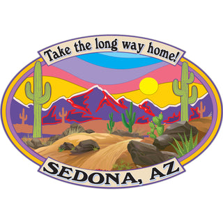 OK4 SEDONA TAKE THE LONG WAY HOME MULTI COLOR SKY DESERT Sticker