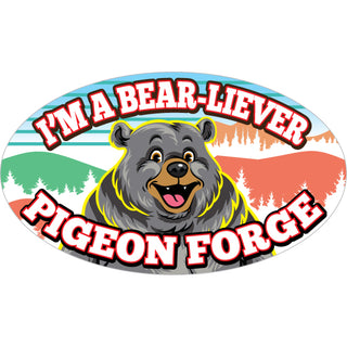 Pigeon Forge   I''m a BEAR LIEVER Smiling Bear Sticker