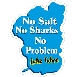 Lake Tahoe   Lake Shape No Salt Sticker