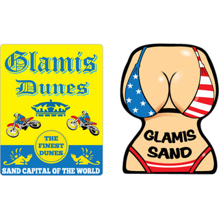 Glamis   World Sand Capital & Flag Bikini Torso Sticker