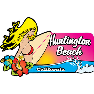Huntington Beach  CA   Surfer Girl Sticker