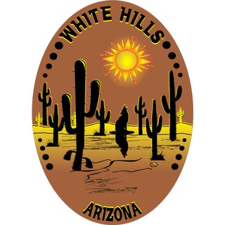 White Hills  AZ COPPER VERT OVAL Sticker