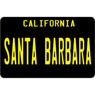 OK3 Santa Barbara Black License Plate Sticker