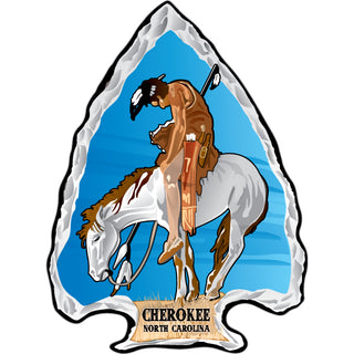 Cherokee  North Carolina   Trail of Tears Arrowhead Sticker