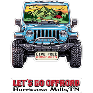 Hurricane Mills  TN   Off Road Jeep Sticker