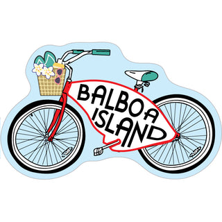 Balboa Island Beach Bicycle Sticker