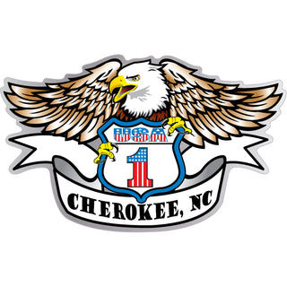 Cherokee  NC   Eagle #1 USA Shield Sticker