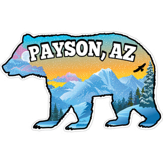 Payson  AZ   Snowy Mountains Inside Bear Sticker