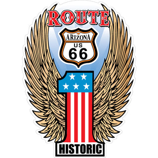 Arizona   Winged Rte 66 Number 1 Sticker