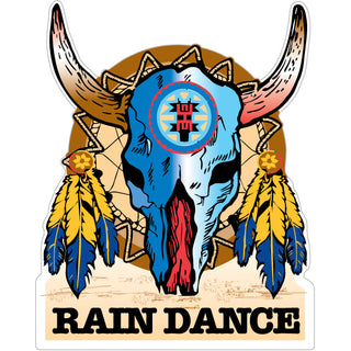 Rain Dance Long Beach Skull Dream Catcher (00012) Sticker
