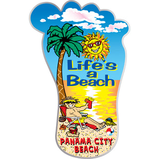 OK3 Panama City Beach Lifes a Beach Foot Sticker