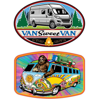 Novelty   Van Sweet Van and Bigfoot Driving Groovy Van Sticker