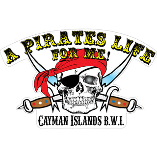 Cayman Islands B.W.I A Pirates Life For Me Sticker