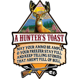 Novelty   A Hunters Toast Vertical Sticker