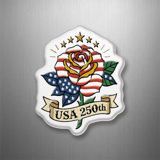 USA 250 Rose 3D Magnet