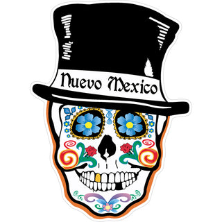 Nuevo Mexico Top Hat Sugar Skull Sticker