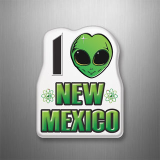 New Mexico Alien Head Heart 3D Magnet